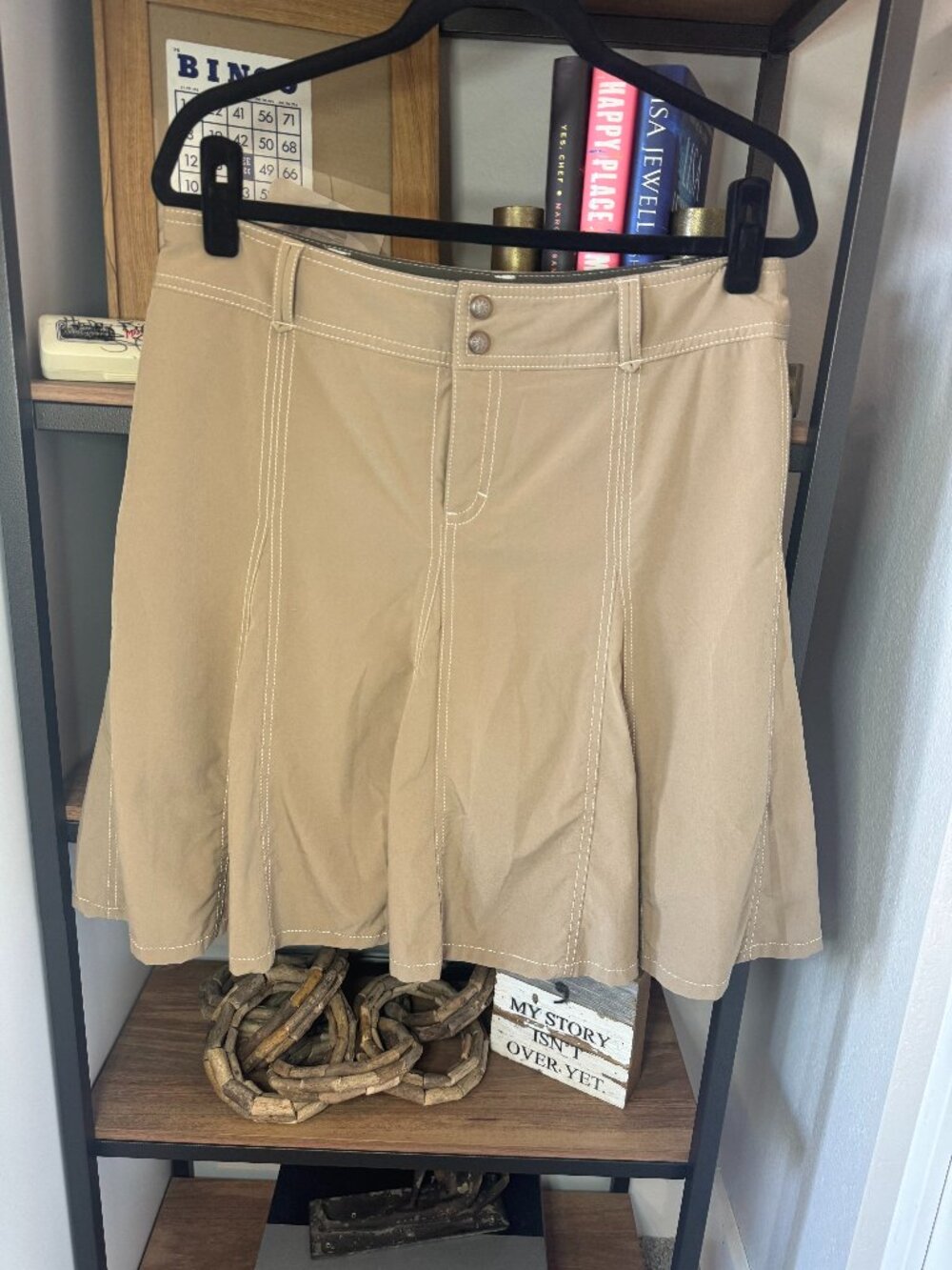 Athleta Khaki Fluted Athletic Skort - Size 12